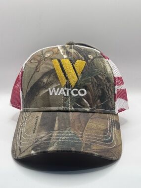 REALTREE Camo Trucker Hat w/RWB   American Flag Mesh Back Adj SnapBack & Logo